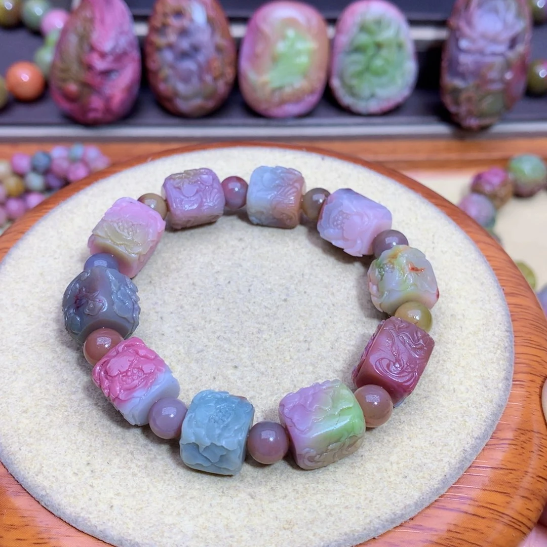 玛瑙手链未镶嵌盐源