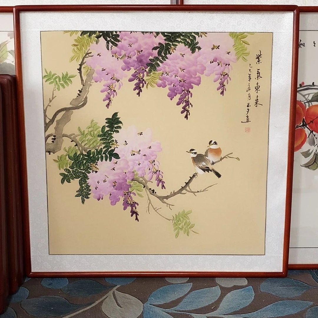 国画带框尺寸82手绘包邮