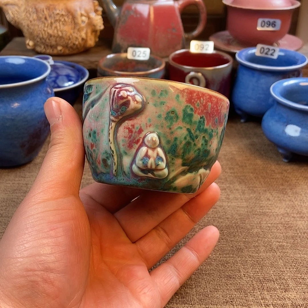 瓷片钧瓷茶器家用杯子