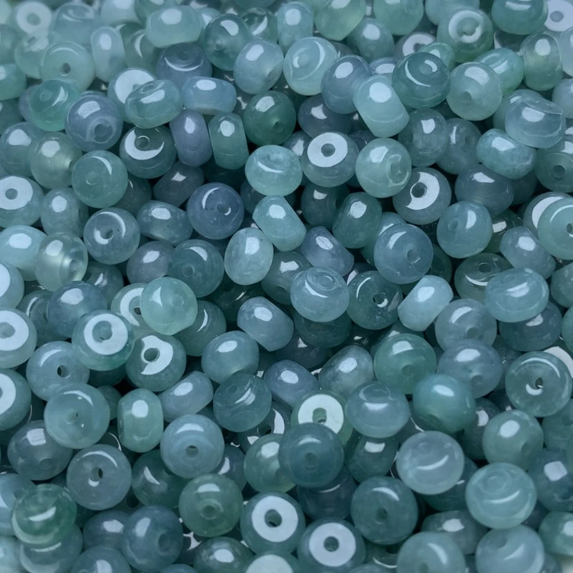 【闪购商品】翡翠手链未镶嵌卡3x5蓝水算盘60颗