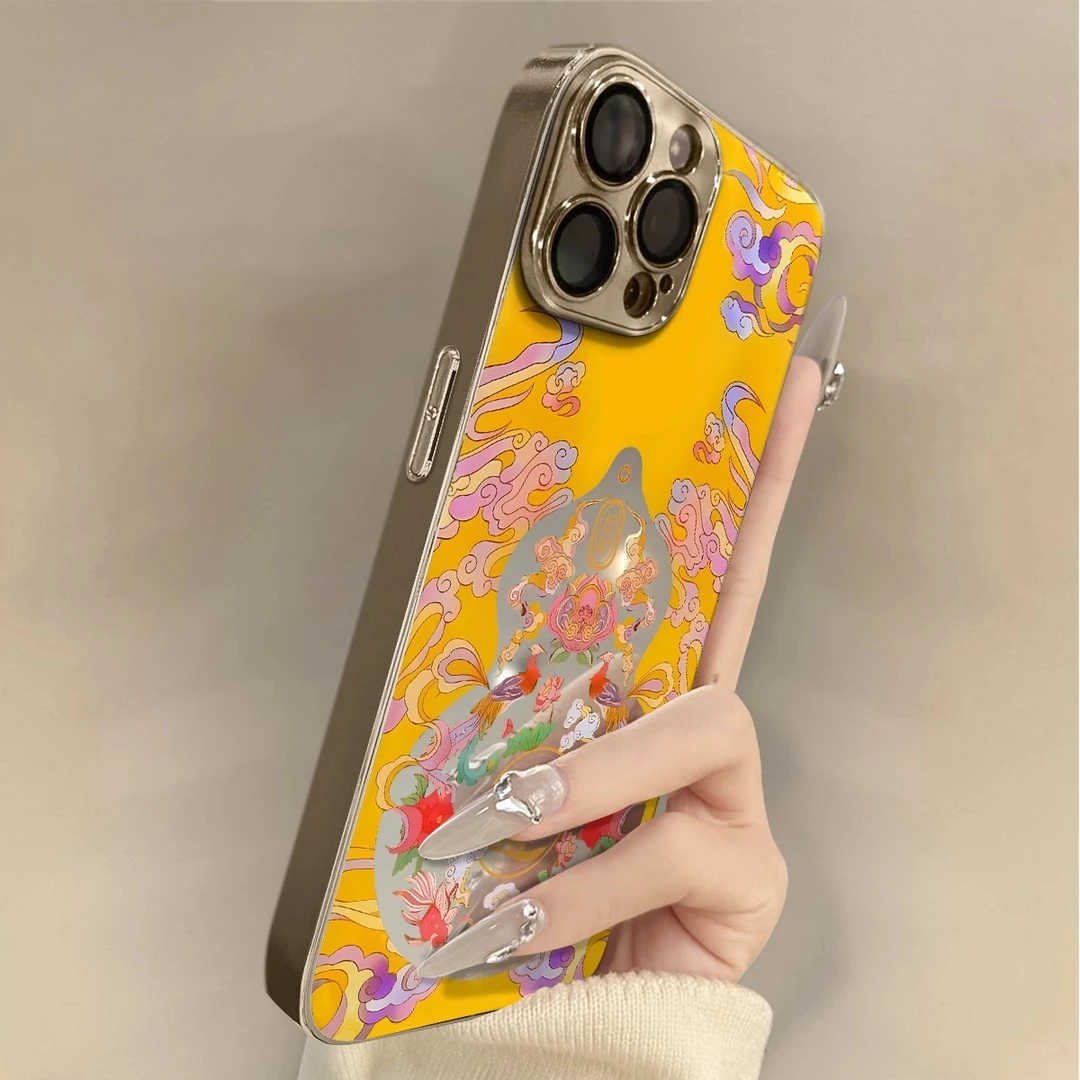 招财葫芦适用苹果17promax手机壳15简约新款14电镀13硅胶12防摔11