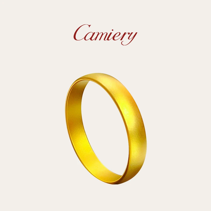 CAMIERY新中式古法宽面轮胎素圈手镯