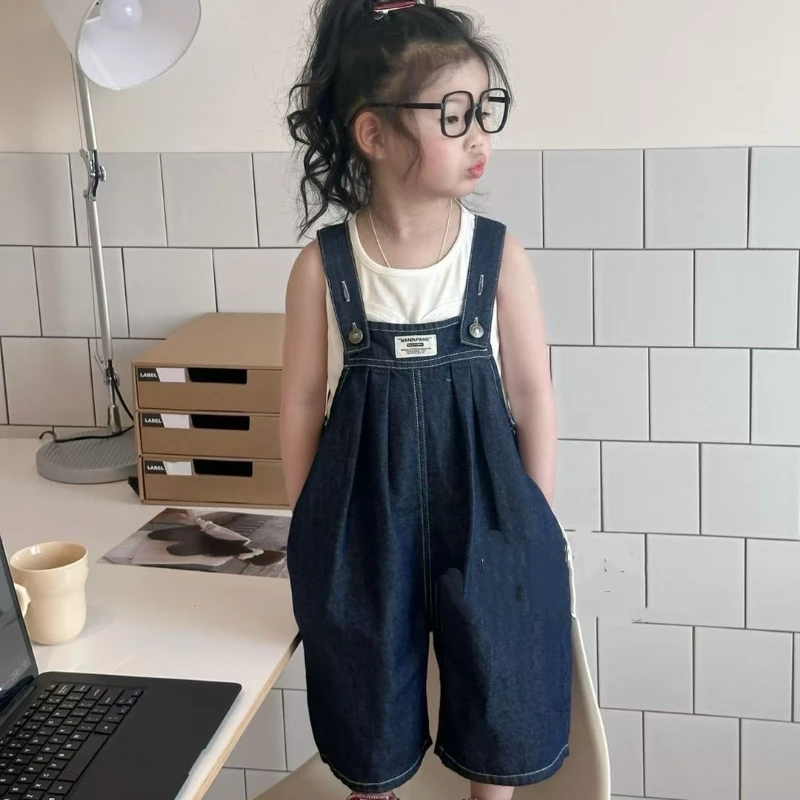 【彩虹家】2025夏款韩系复古百搭牛仔连体裤-88031