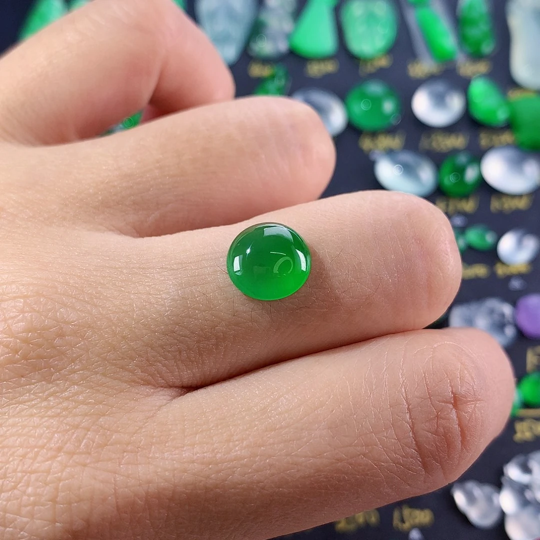 翡翠颈饰未镶嵌纯天然缅甸a货翡翠