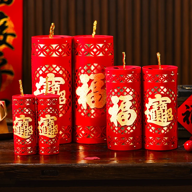 易未臻选阁新年坐炮2025爆竹摆件春节鞭炮