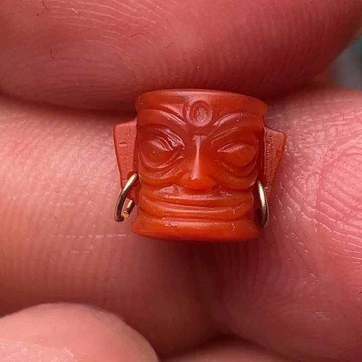 时***叔未镶嵌三星堆玛瑙/玉髓三星堆