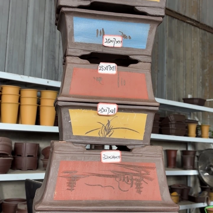 紫砂花盆128-4。