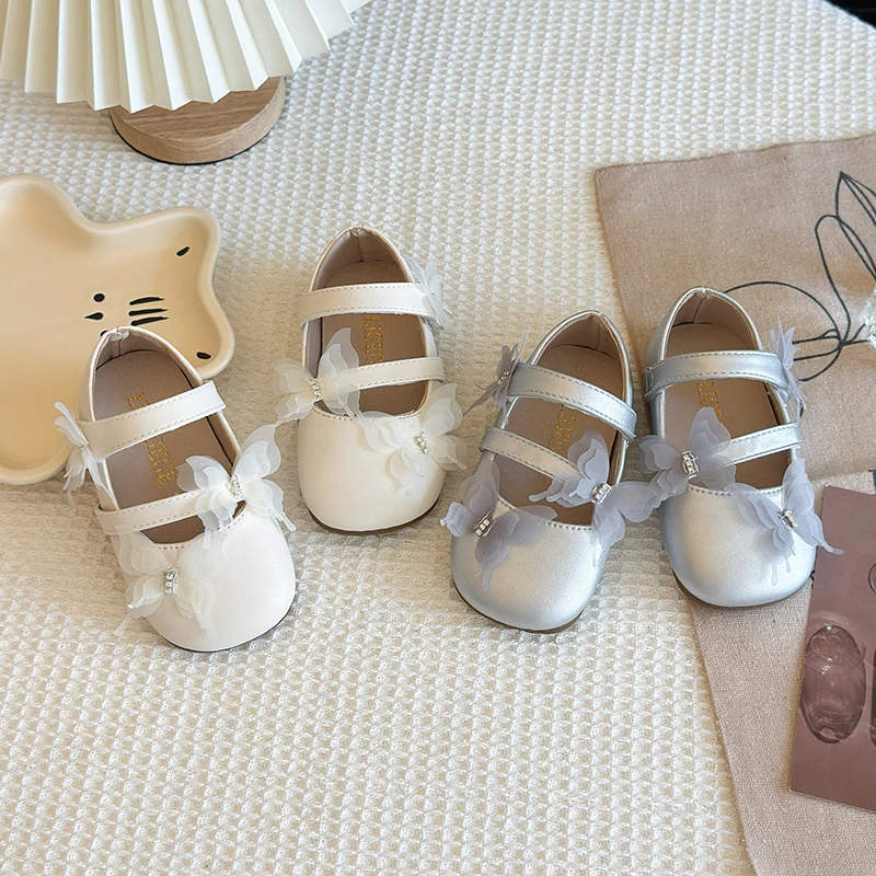 女童凉鞋2025夏季新款儿童蝴蝶结公主鞋小女孩洛丽塔软底防滑单鞋