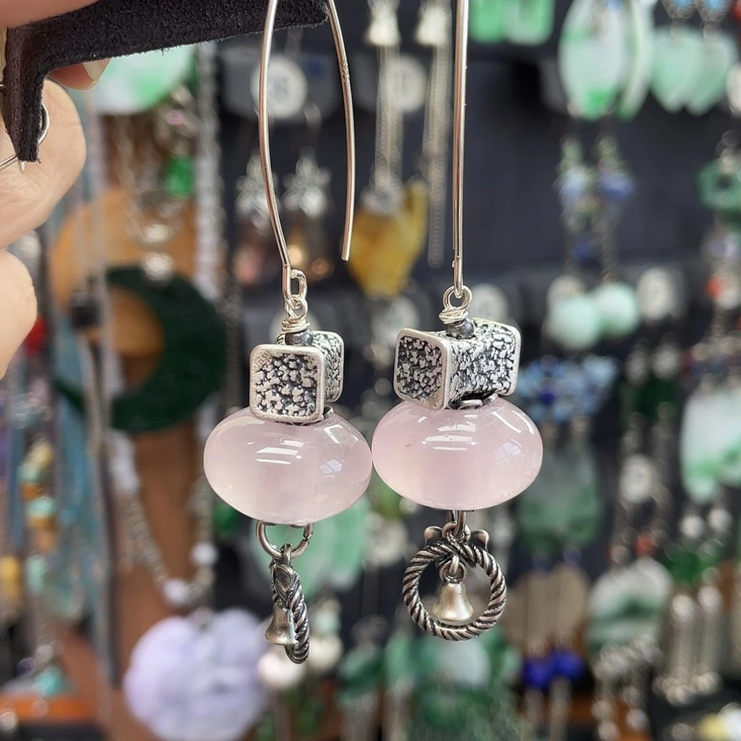 秋***过翡翠银S925镶嵌耳饰913ghjjhh