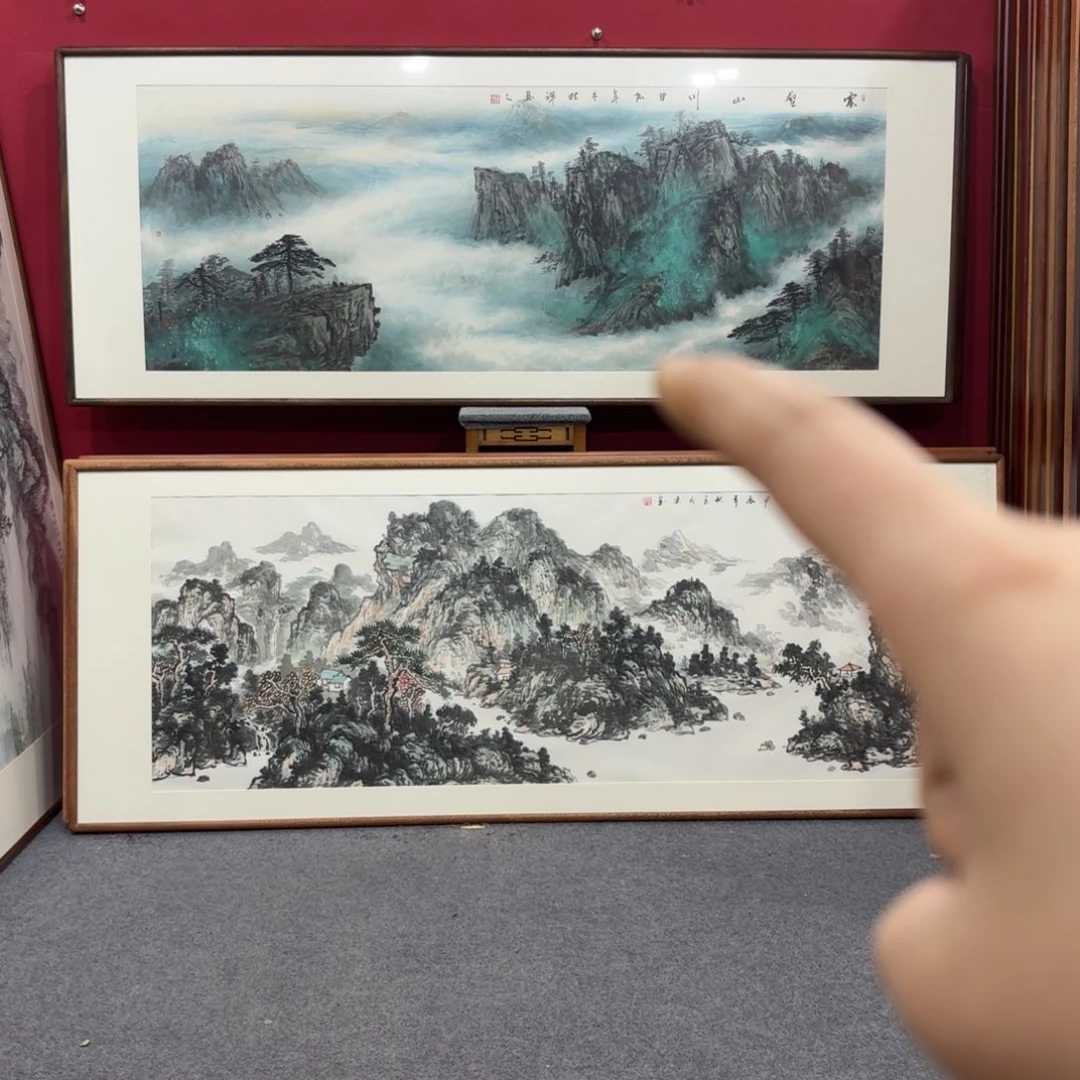 国画带框绘画210/80尺寸
