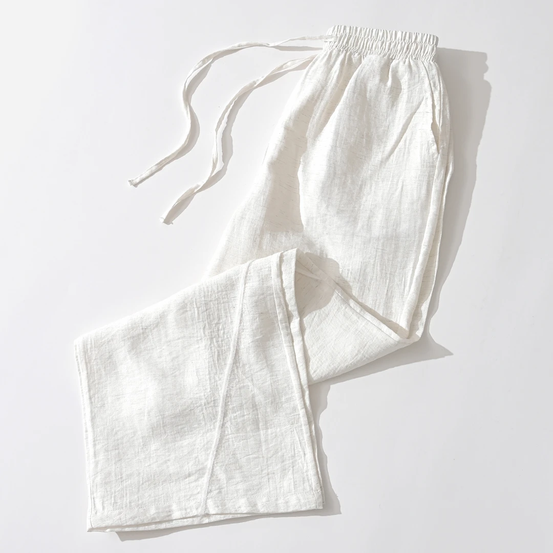 2025春季上新！大师设计款亚麻阔腿裤Q020