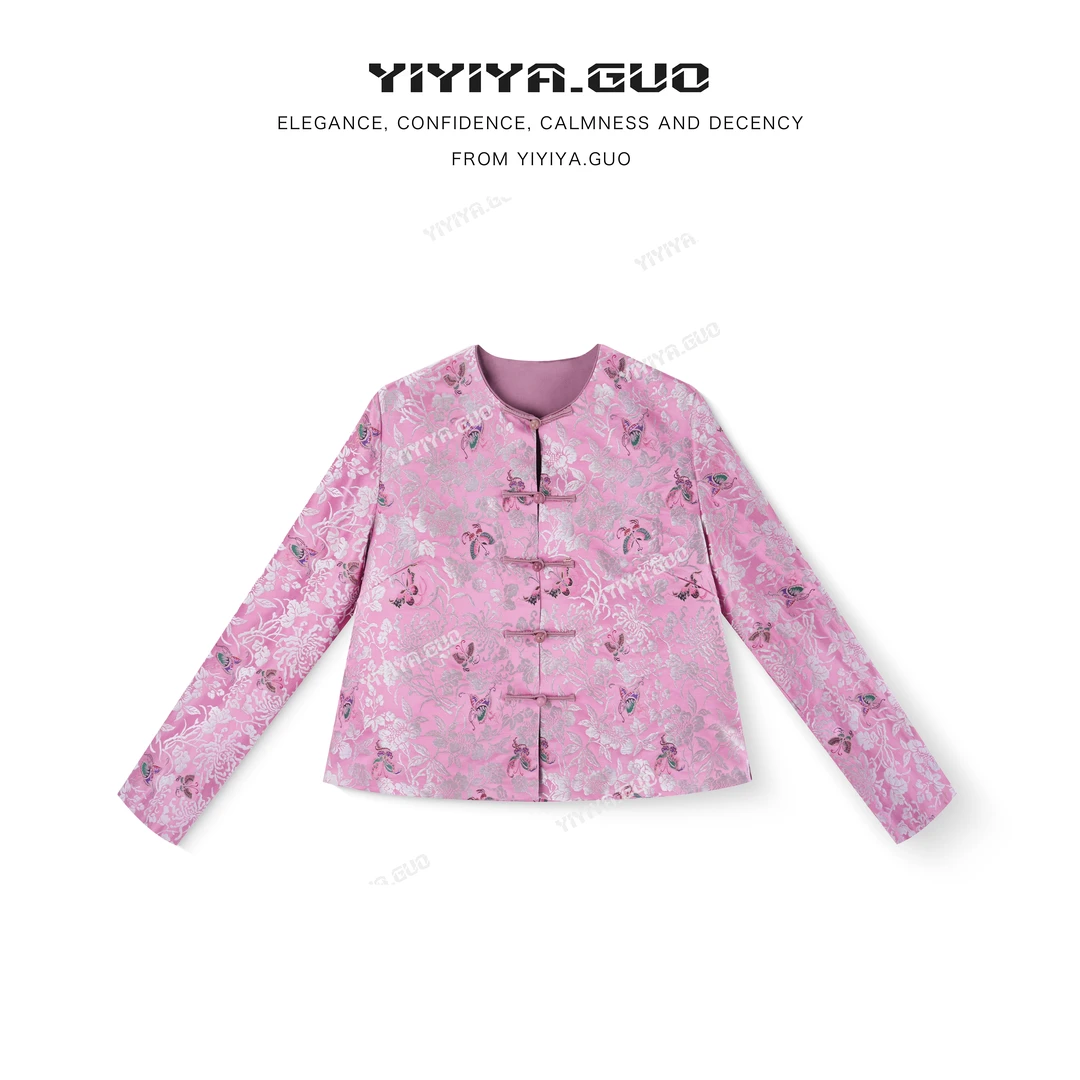 yiyiya.Guo艺艺吖【非遗织金云锦·蝶恋花】桑蚕丝奢雅外套2546SS52