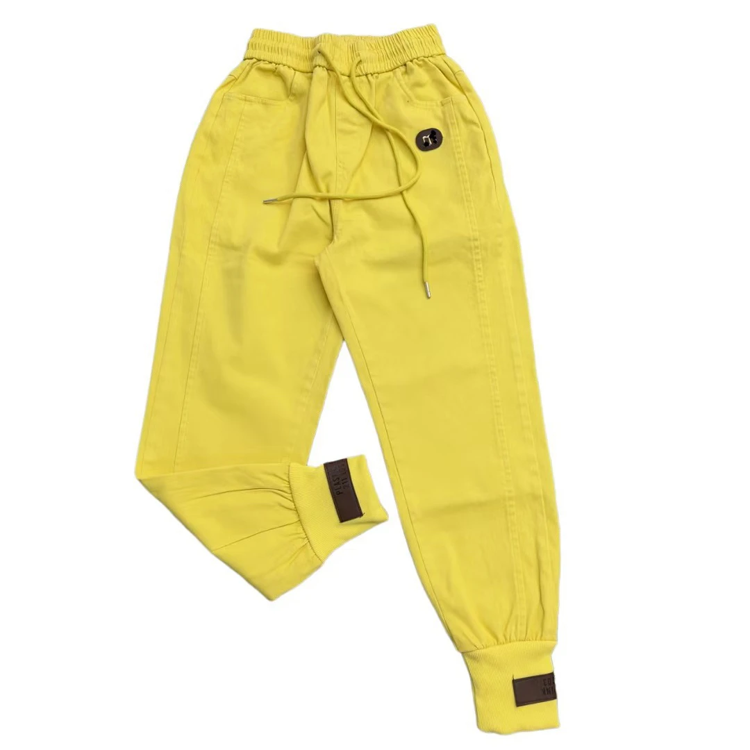 LM3379新款彩色水洗牛仔休闲裤（裤长95cm左右）