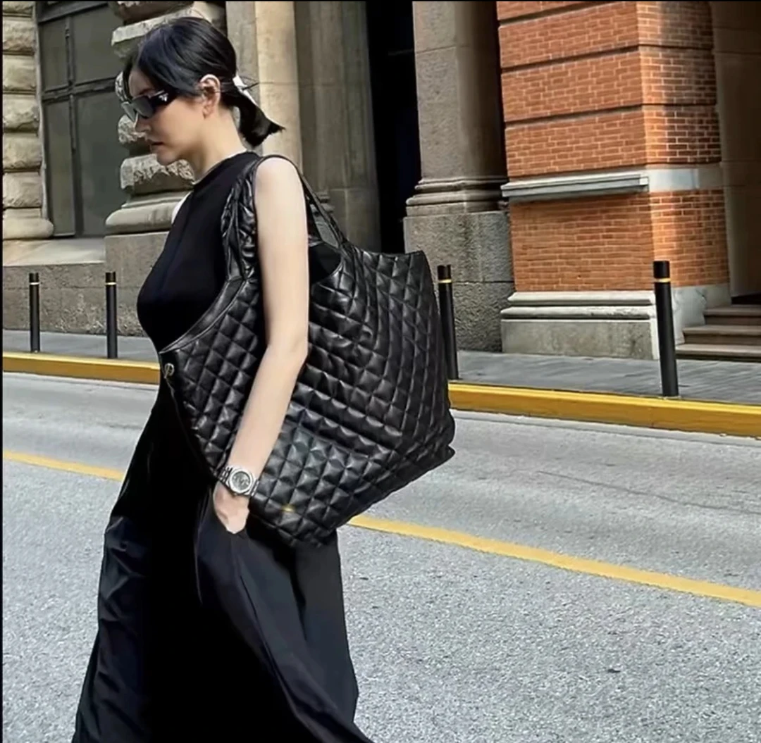 519黑色大购物袋单肩包大容量