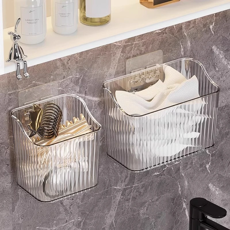 废弃洗脸巾收纳盒壁挂洗漱擦脸巾浴室纸巾盒子洗手台卫生间置物架