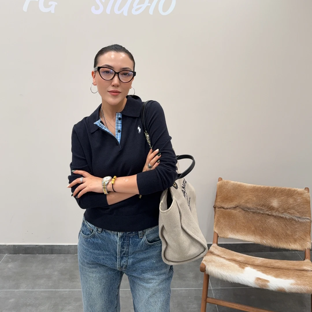 FG·STUDIO 翻领长袖毛衫