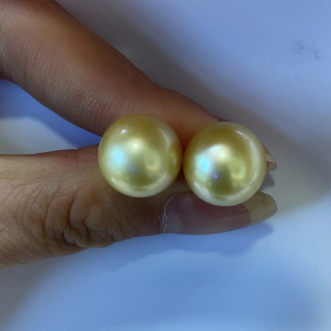 银S925镶嵌海水珍珠耳饰