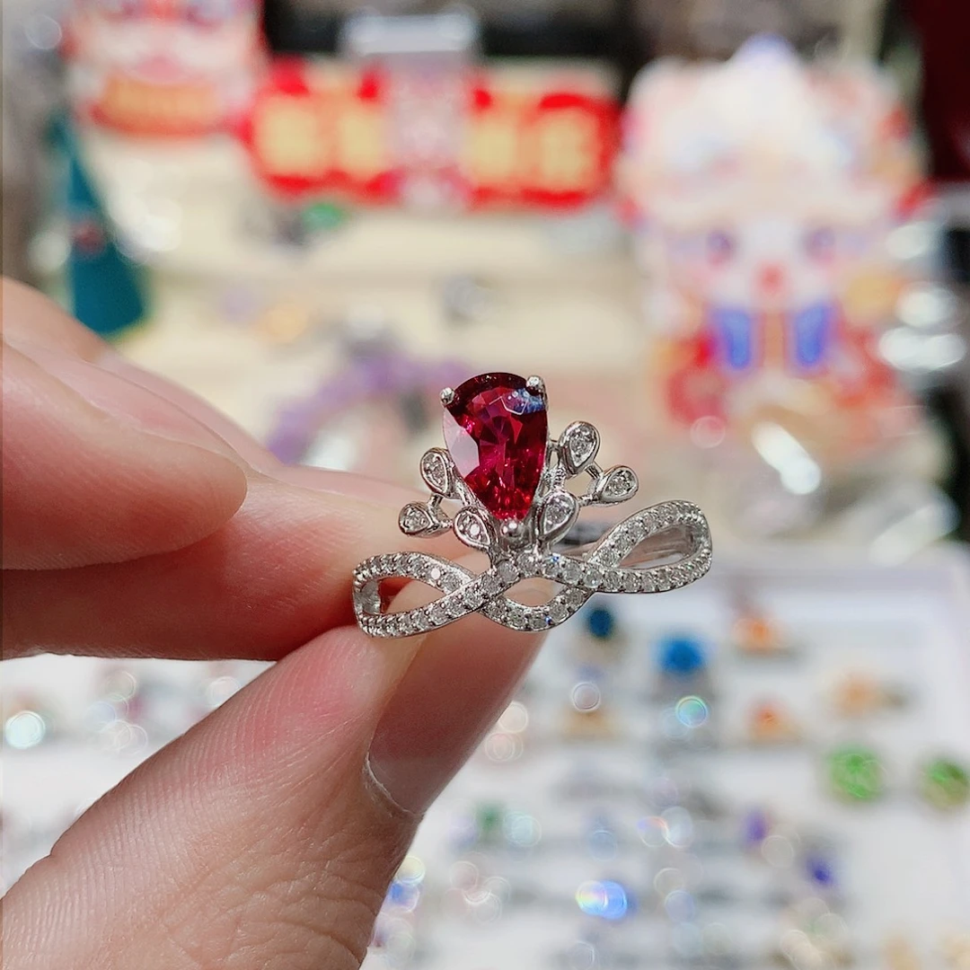 碧玺戒指戒指银S925镶嵌