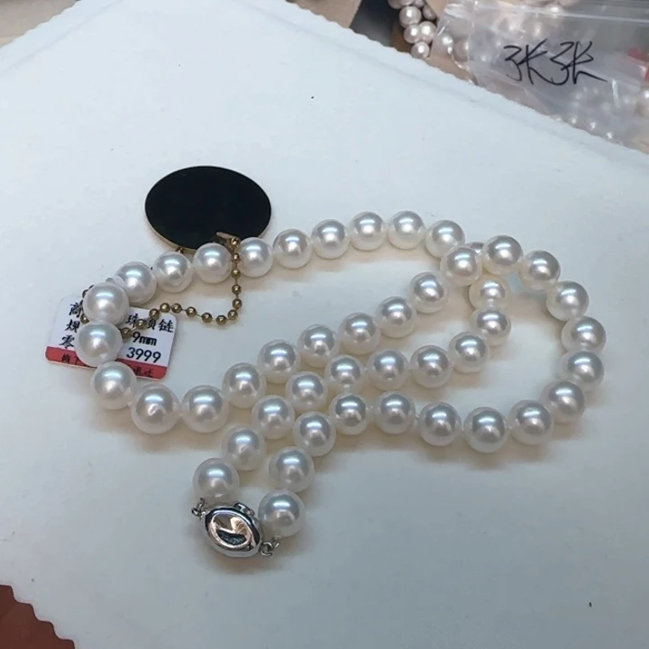 项链淡水珍珠银S925镶嵌