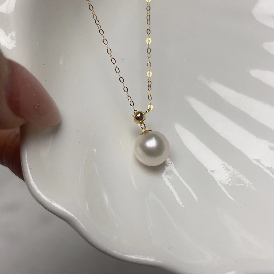 海水珍珠18K金镶嵌颈饰