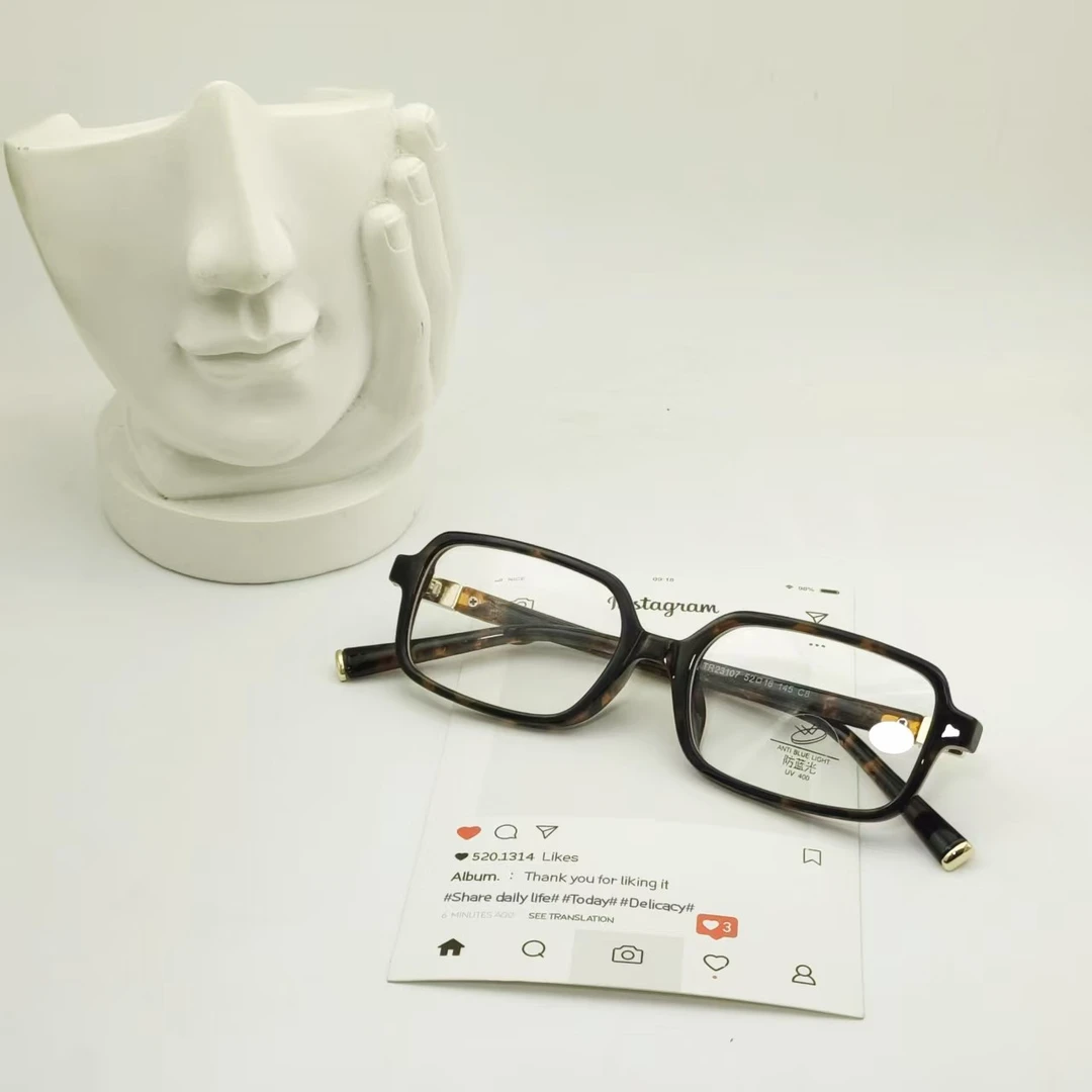 【5139】玳瑁色方框平光镜男女同款不挑脸型复古防蓝光镜可配度数