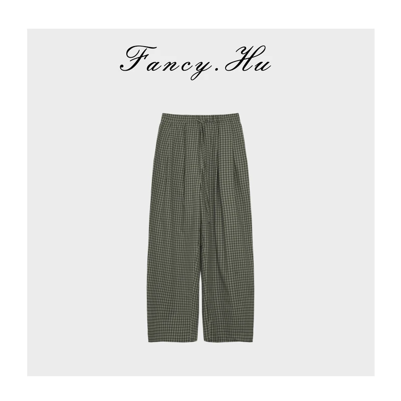 【Fancy.Hu】格子裤2.0100棉格子多色百搭简约休闲裤FG260295