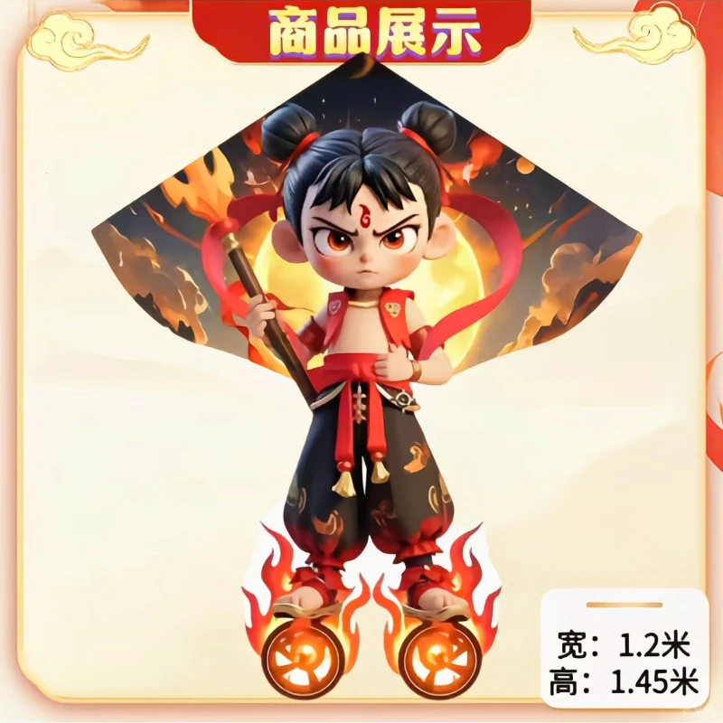 潍坊哪咤风筝2025新款大人儿童专用微风易飞手持显眼包高端专业级