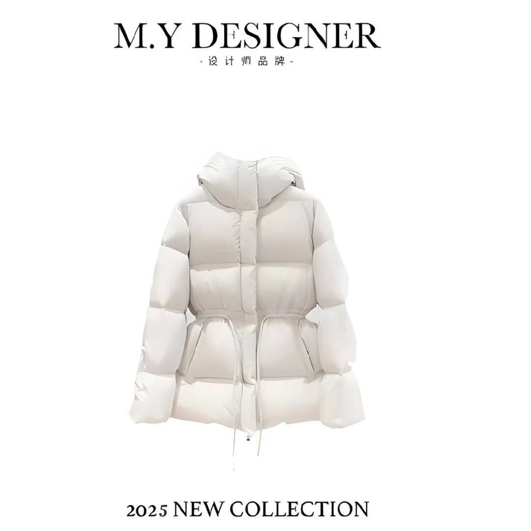 90%白鹅绒！巴黎走秀款，收腰冬季新品连帽加厚鹅绒气质