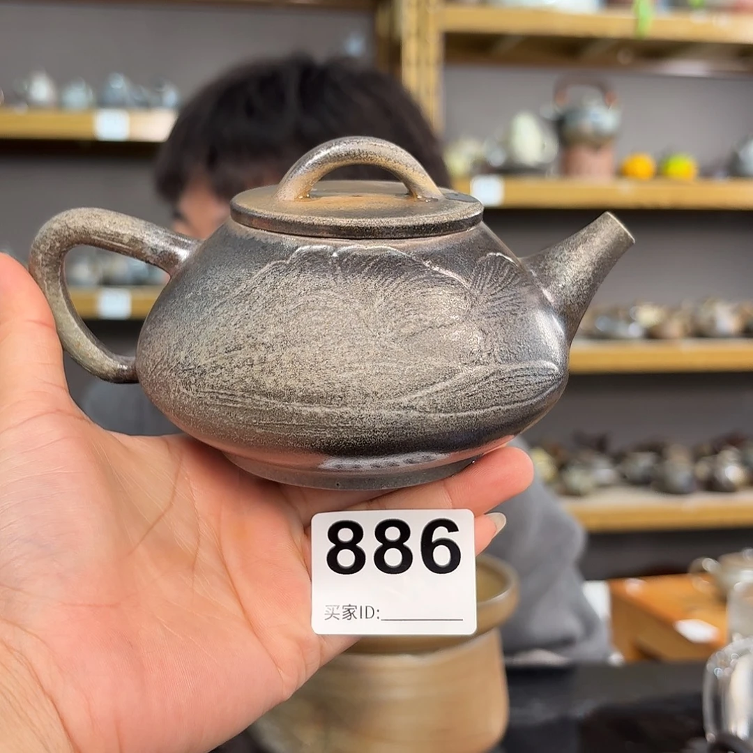 坭兴陶纯柴烧原矿泥料纯手工壶