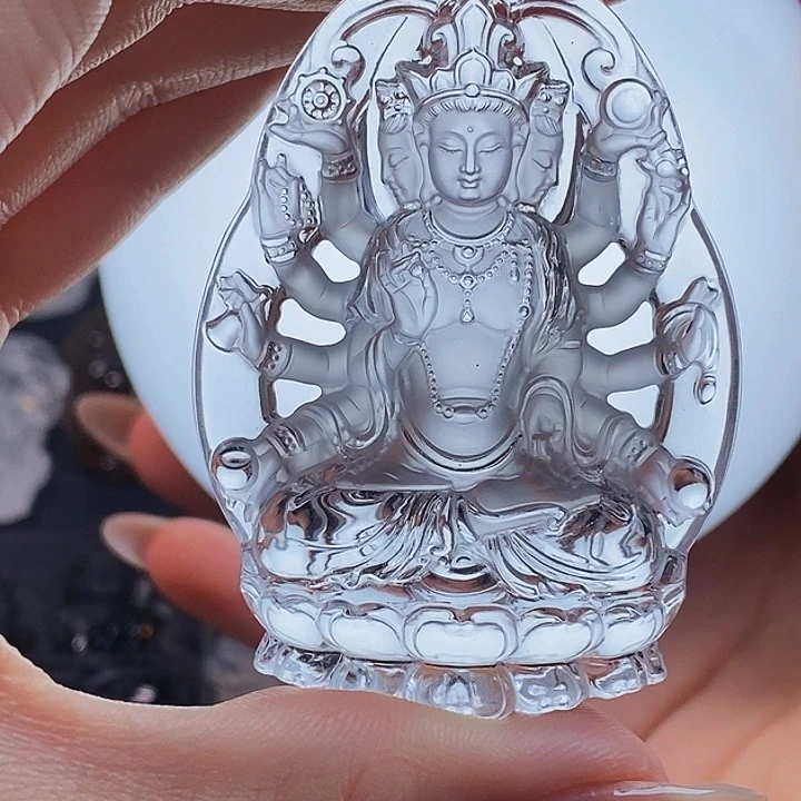 颈饰未镶嵌水晶@***雨吊坠