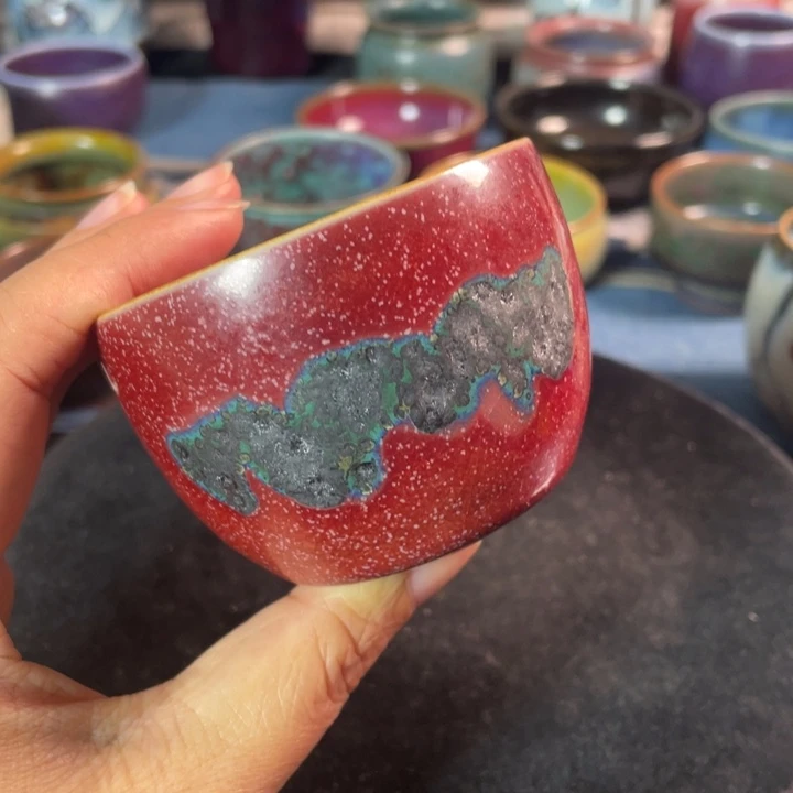 摆件钧瓷碳烧缸杯