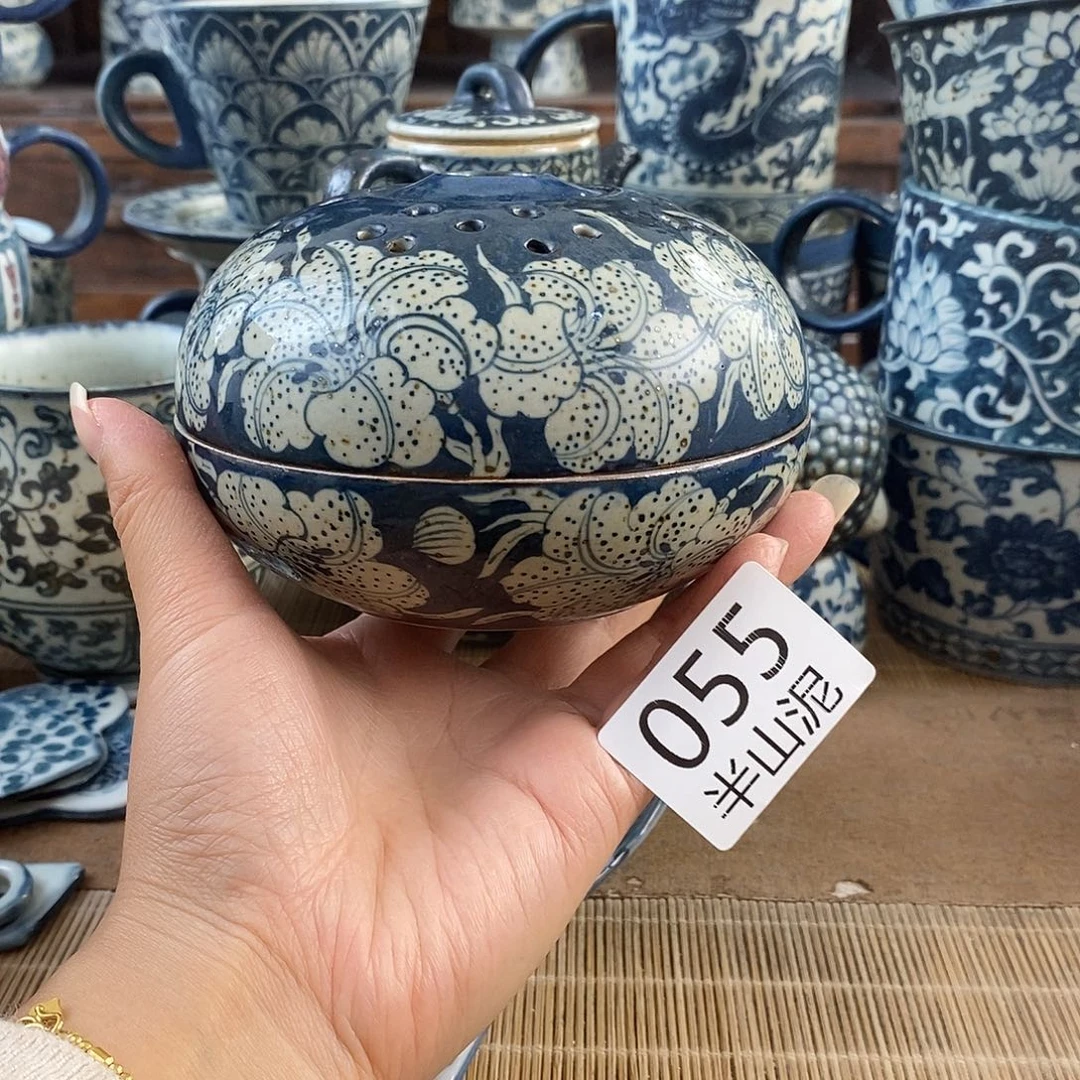 手工手绘青花高温陶瓷