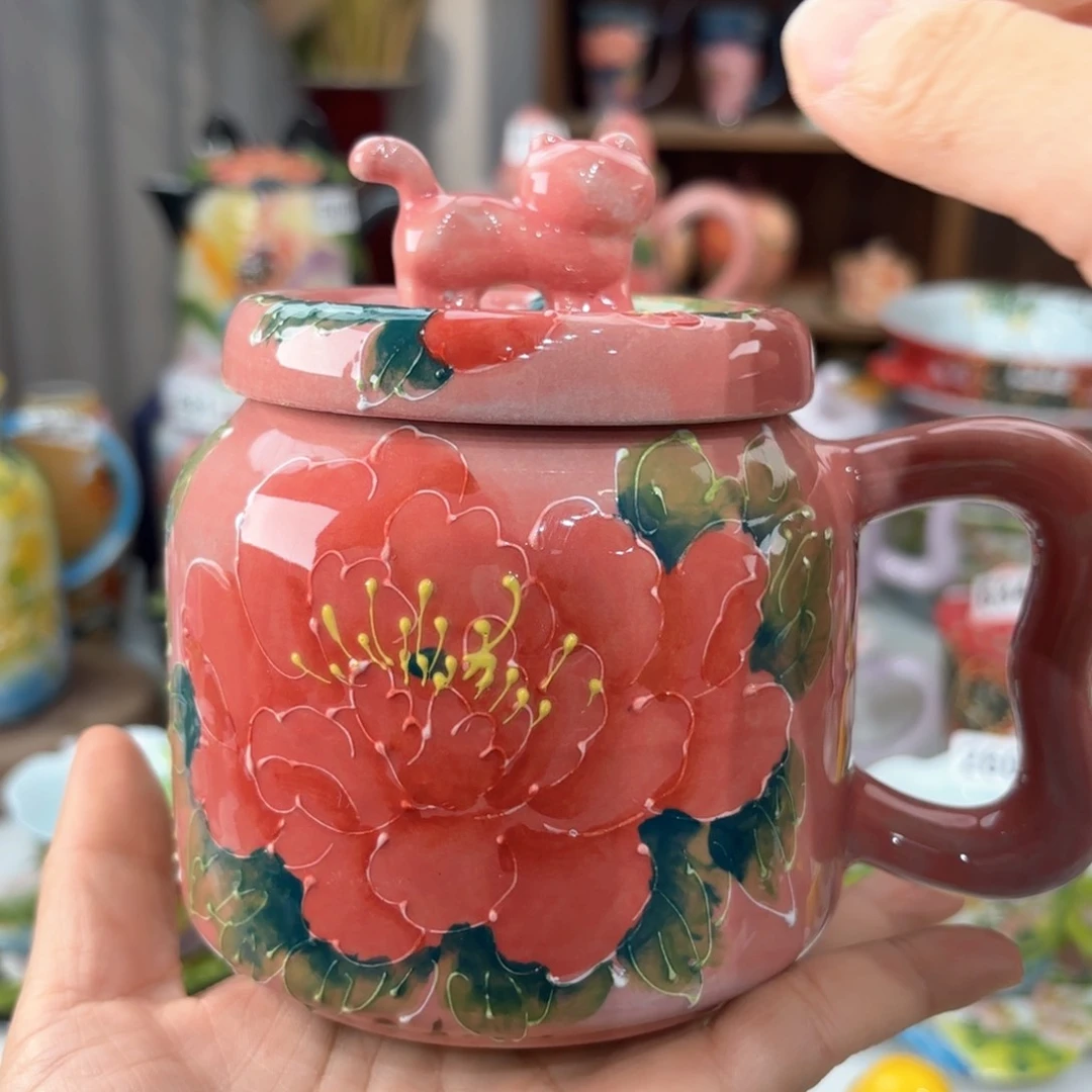 景德镇手绘高温釉下彩陶瓷茶具