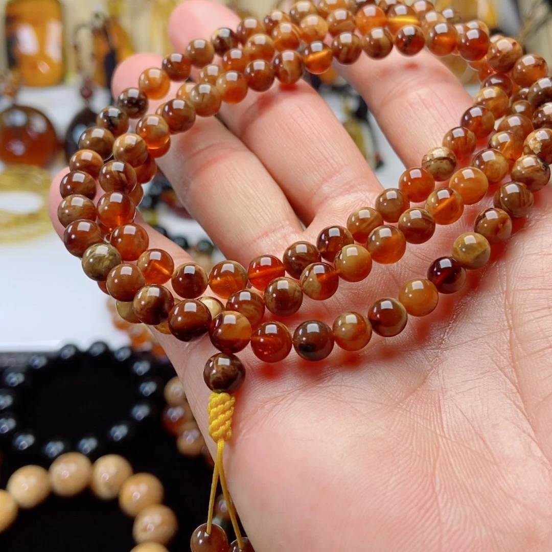 裸石琥珀未镶嵌幸***鲤