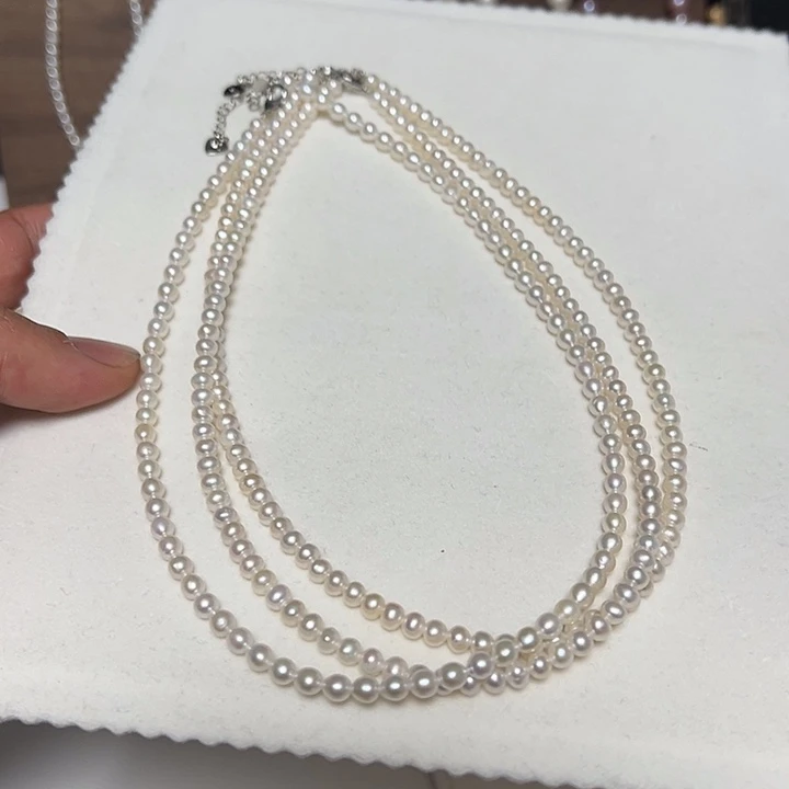 钛钢淡水珍珠颈饰