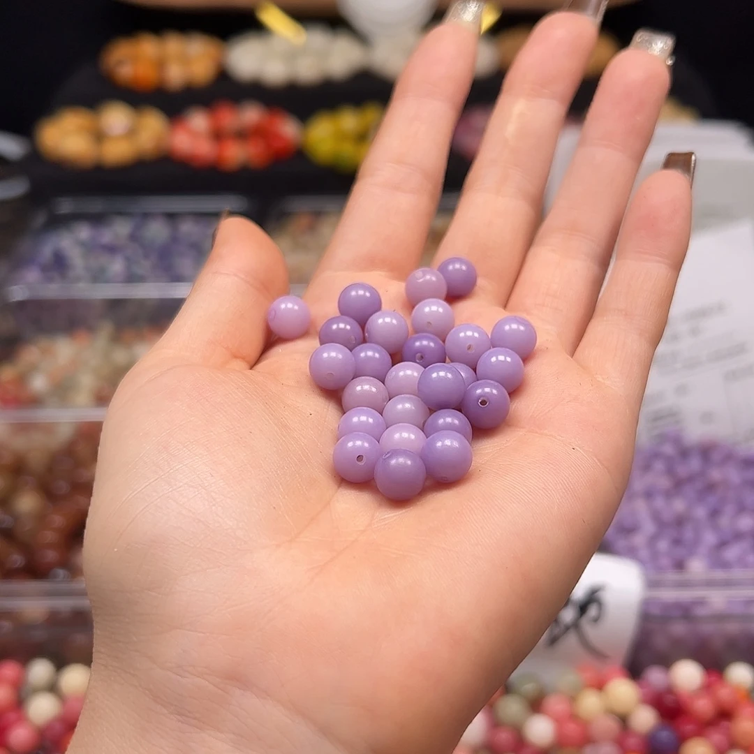 菩提根/象牙果手串卡8香芋紫圆150颗