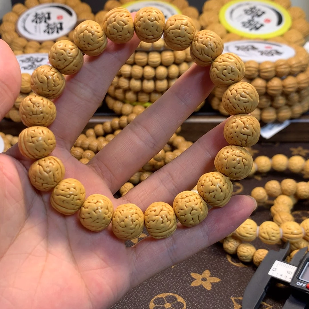 大***梦手串/手链核桃精品桃核金丹手串