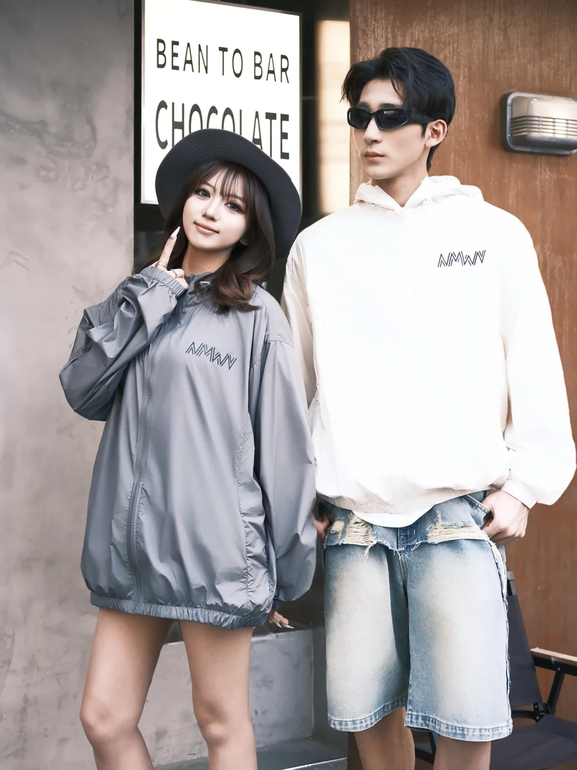 NMWN25SS杜邦特氟龙三防科技轻薄户外运动防晒服连帽宽松冲锋衣男