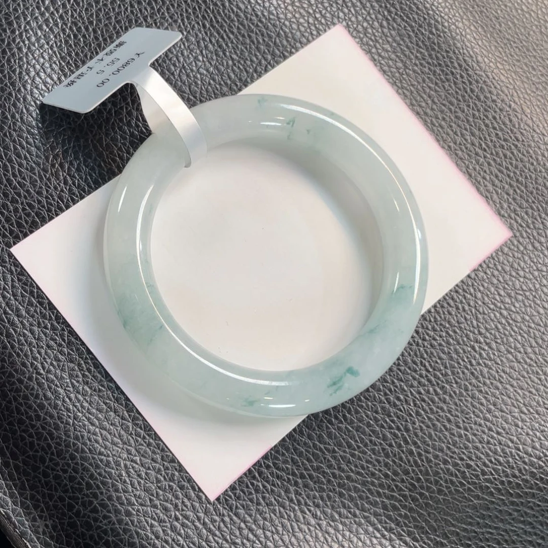 翡翠未镶嵌手镯114号 55.5圆条