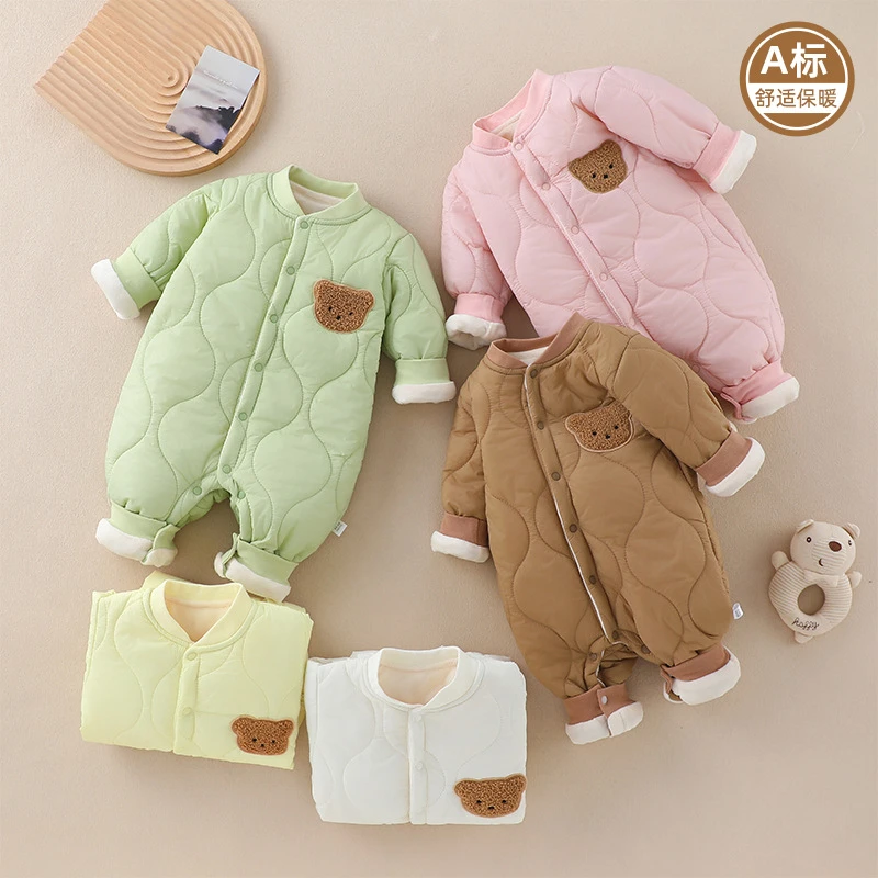 爱依服【断码】安阳婴童装婴儿衣服夹棉爬服120g新生儿衣服衣加绒加