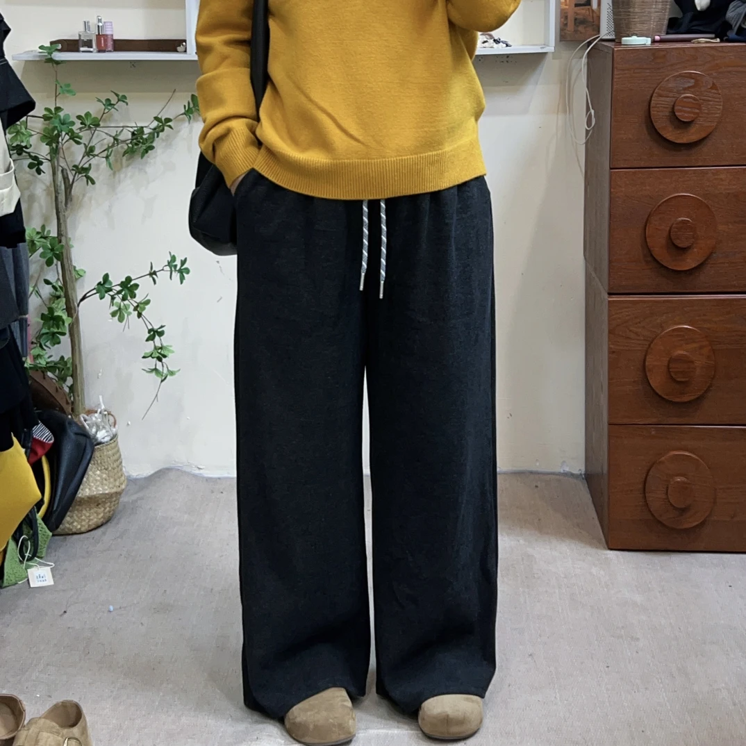 显瘦垂坠糯米裤百搭高腰秋冬（卡码拍小）