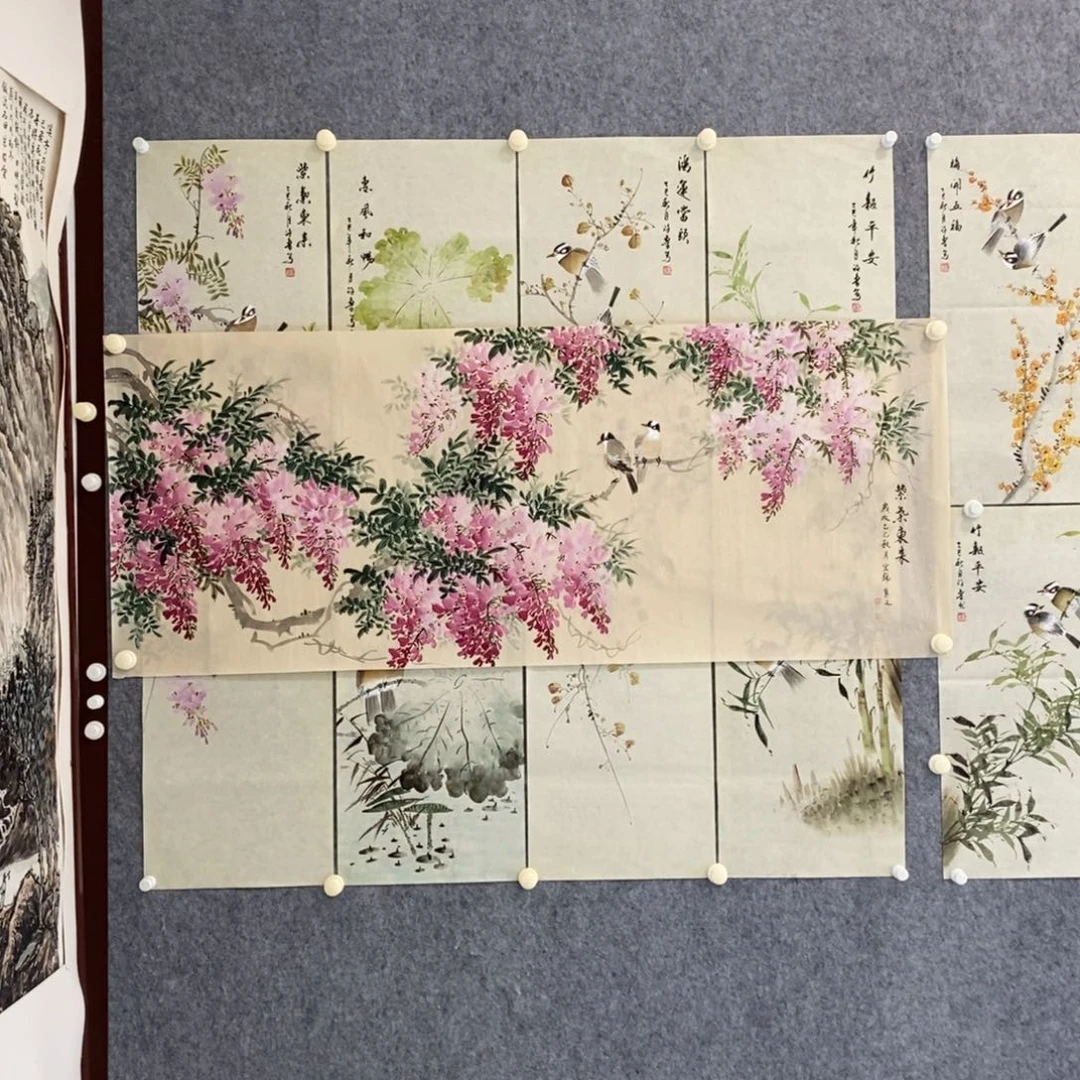 午****国画定制紫藤花66✖️132（不退不换）
