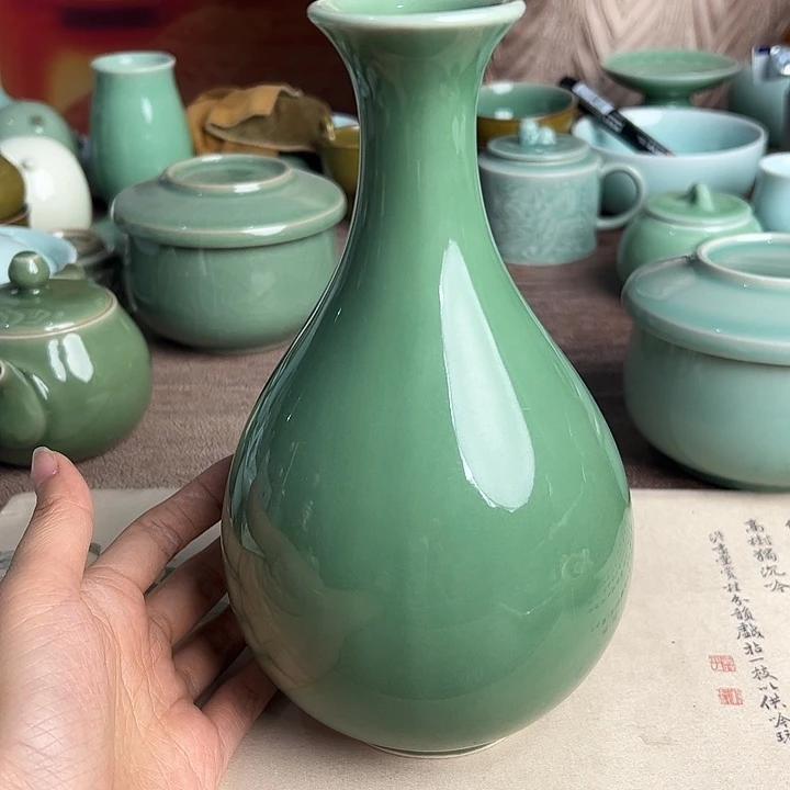 龙泉云间青瓷小米茶器