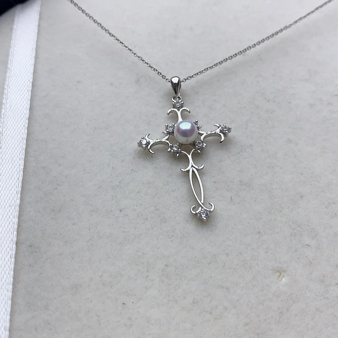 吊坠(赠链)银S925镶嵌淡水珍珠