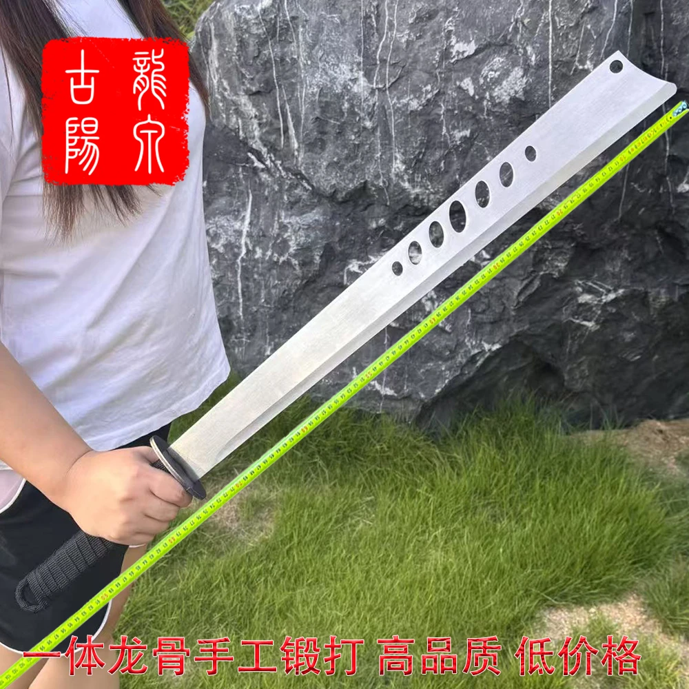 【战狂】高锰钢一体成型唐横刀车载户外防身合法合规武术刀未开刃