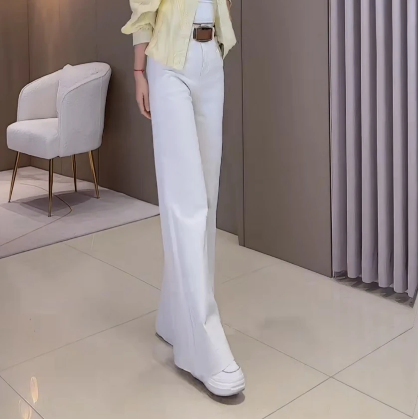 【橙子定制】新款美式复古百搭高腰宽松显瘦阔腿裤#3113