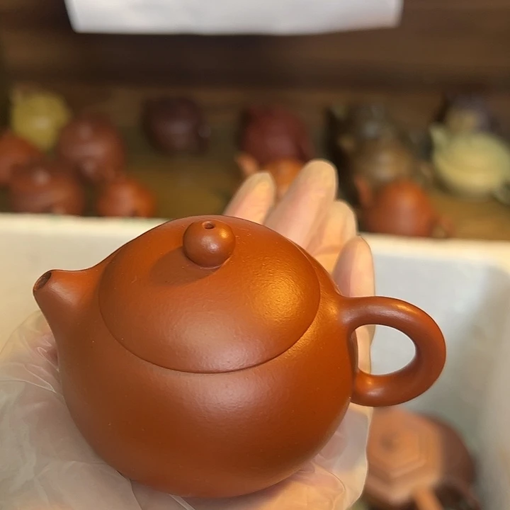 紫砂茶壶宜兴紫砂壶朱泥120