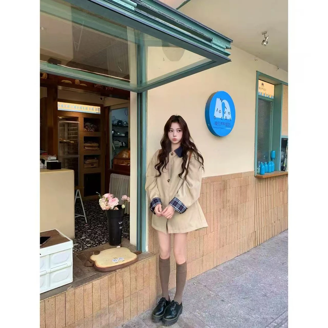 徐秋阳  秋日巴塞尔  秋季新款百搭时尚休闲显瘦风衣X6872