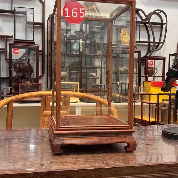 红酸枝木类J****_红酸枝巴里黄檀玻璃罩165