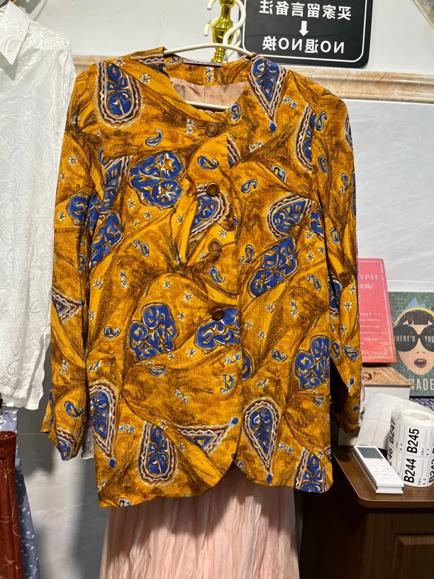 vintage日制古着复古港风文艺衬衫